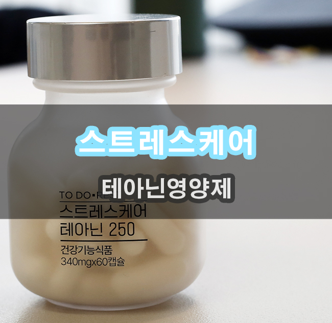  녹차 마실래 간편하게 스트레스케어위한 태아닌영양제 먹을래