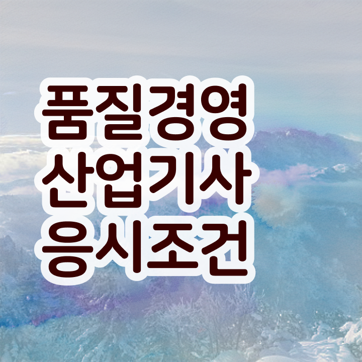  품질경영산업기사 독학 품질경영산업기사 취득자격 독학으로 쉽고 빠르게 성공한 과정