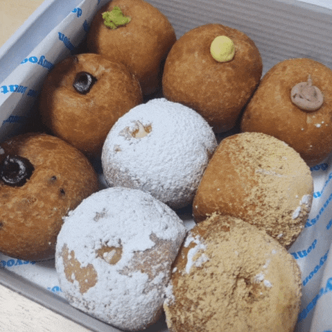  k-디저트의 변화 크림찹쌀도넛 3가지 맛 추천 도너츠윤 일산점