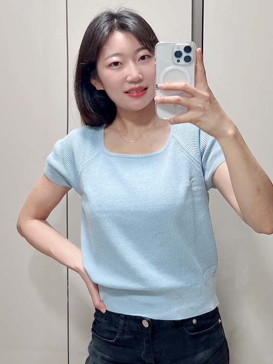  사색 자체 제작 버밍엄 스퀘어 넥 반팔 니트 솔직후기
