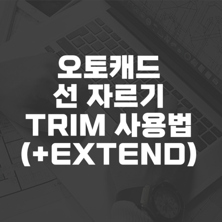  오토캐드 선 자르기 선 연장하기 trim extend