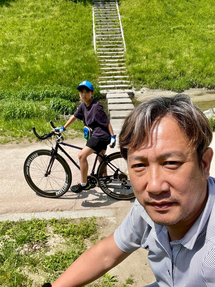 둥이2호 아들과 함께 2024년 첫 라이딩 자전거 실력이 일취월장 / 슬쌍디아빠 이동섭