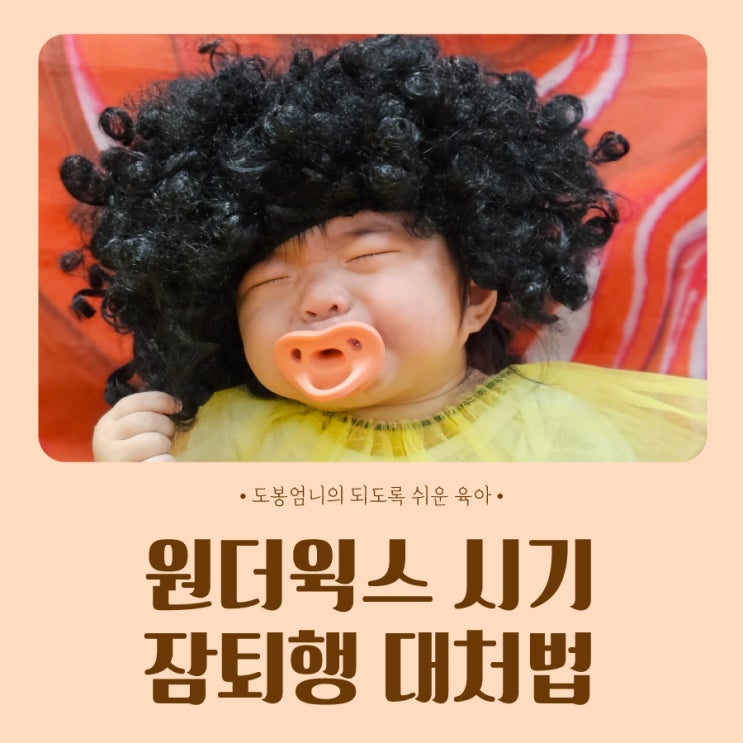  공포의 원더윅스 언제까지 시기 계산기 잠퇴행 대처법 꿀팁