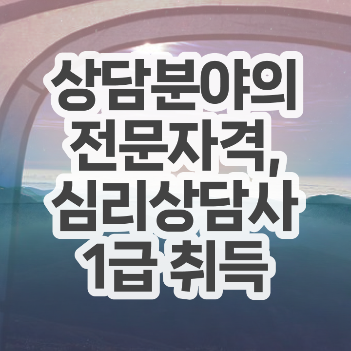  심리상담국가자격증 , 심리상담사 자격증 1달 만에 합격한 전략 및 활용 방법