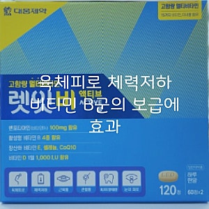 육체피로 체력저하 비타민 D, E, B1, B2 ,B6의 보급 렛잇비 비타민