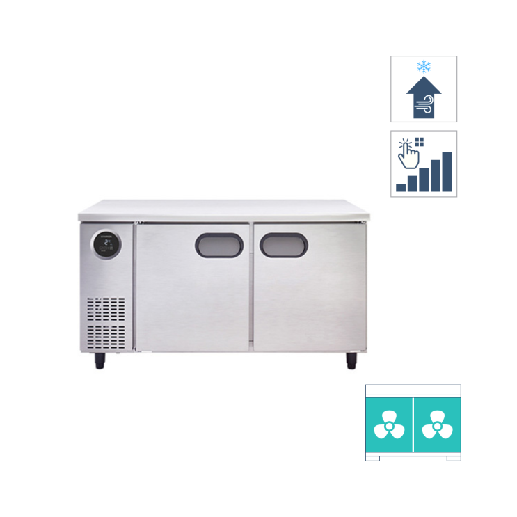  위시렌탈 ㅣ [스타리온] 1500 테이블 냉장고 366L (일반형) 메탈 (내부 스테인리스) SR-T15BAR