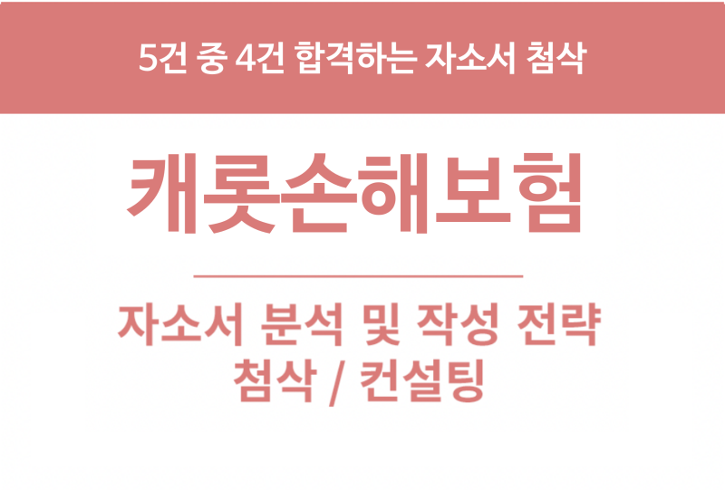 캐롯손해보험 채용, 채용전환형 마케팅 인턴 자소서 전략적 작성법