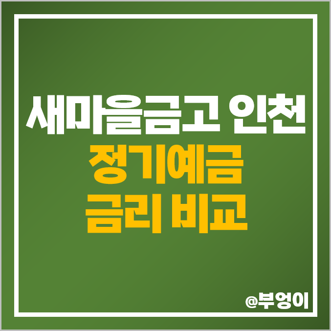 인천 MG 새마을금고 정기예금 금리비교 고금리 예금 특판 추천 인천 MG 새마을금고 정기예금 금리비교 고금리 예금 특판 추천