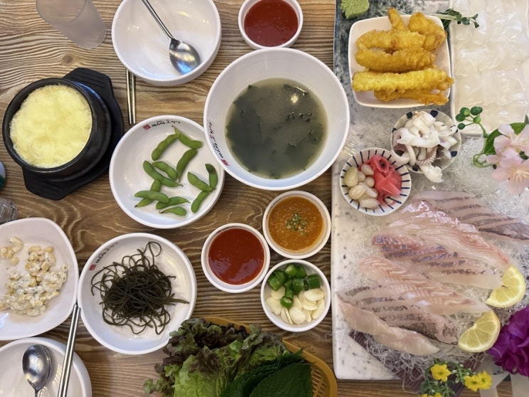  보정동 카페거리 횟집 갑오징어 광어 우럭 미스터오징어 용인보정점