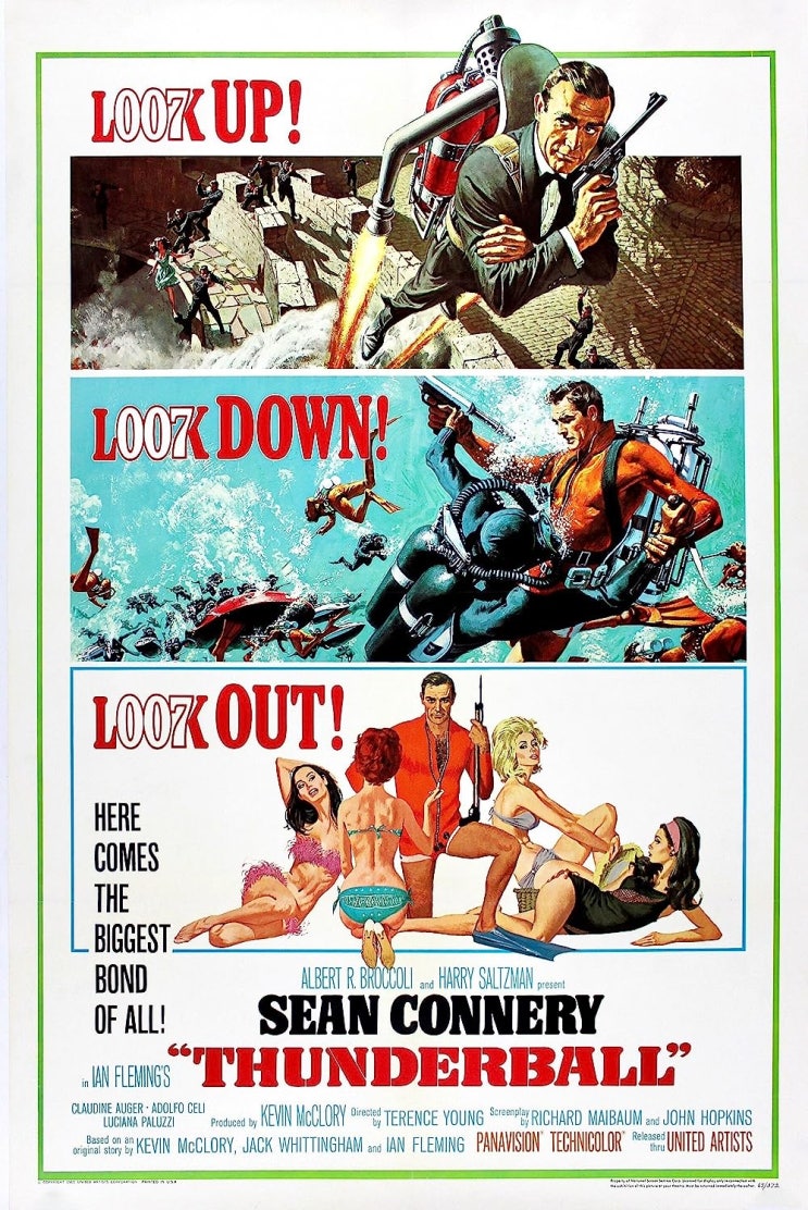  007 썬더볼 작전(1965) - #4 플롯은 다소 단조롭지만 수중 액션은 일품