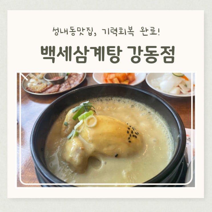  성내동 맛집, 기력 회복 완료! 백세삼계탕 강동점