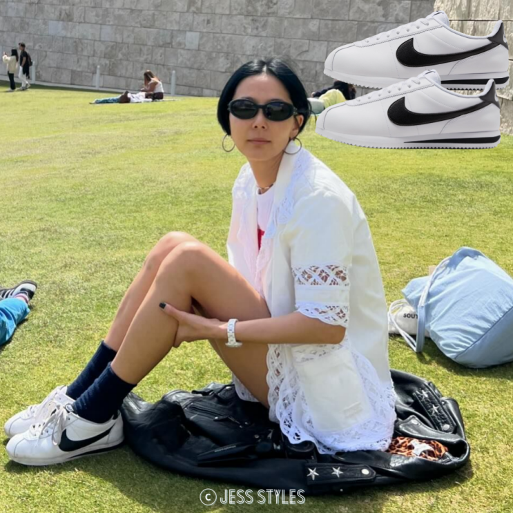  김나영 나이키 코르테즈 흰검 할인 사이즈 코디 팁