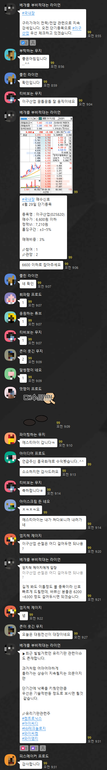  국내주식 2024-04-29 (월) 이구산업(025820)