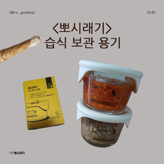  강아지 고양이 습식통 뽀시래기 락앤락 습식 보관 용기