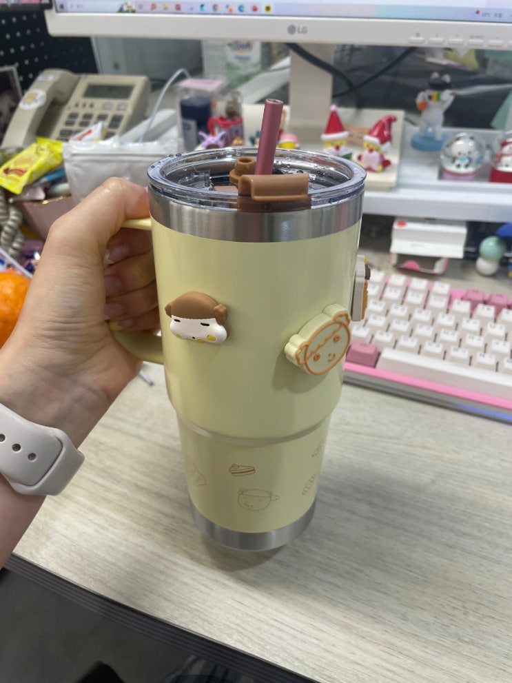  [마루는강쥐] 마루마루, 귀여운 최마루! 메가커피 콜라보 텀블러 빨대셋트를 구했습니다!