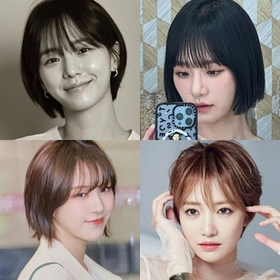 여자 예쁜 짧은 숏컷 숏단발 스타일 연예인 박규영 웬디 고준희