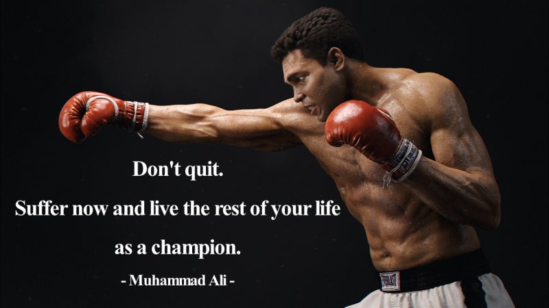 무하마드 알리((Muhammad Ali): 인내, 용기, 흔들림 없는 자신감에 대한 명언 모음