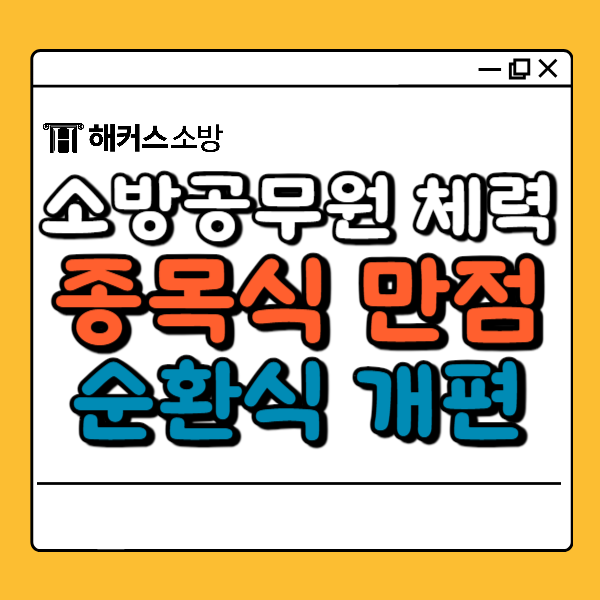  소방공무원 체력시험 종목, 만점 기준, 순환식 개편