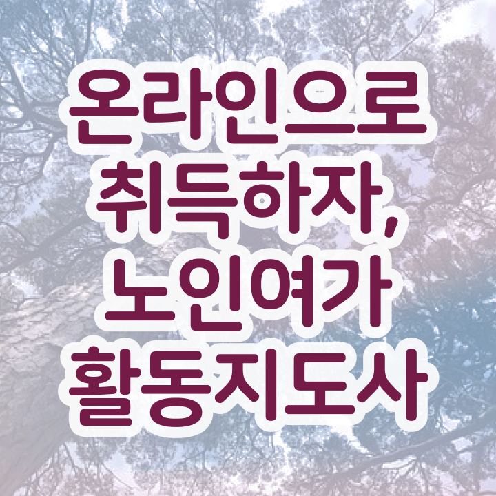  노인여가활동지도사 교육 , 노인여가활동지도사자격증 준비 과정 , 취득 후 전망