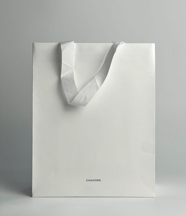  차홍 쇼핑백 CHAHONG Bag, 럭셔리 패키지, 쇼핑백 제조, FSC, S&K