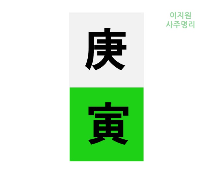  경인일주 남자 여자 직업 일주론 (庚寅日柱)