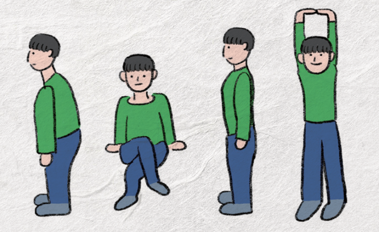  바르게 앉는 법과 성장기 가방 무게, 등교자세