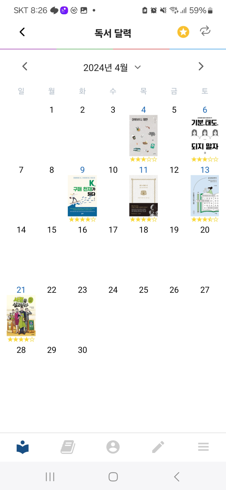  [독서결산] 방구석 기록장의 2024년 4월 독서 기록