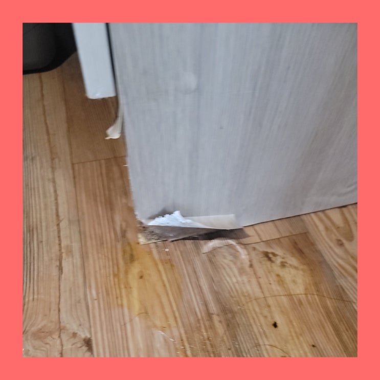  물먹은 싱크대장 한판만 깔끔하게 보수