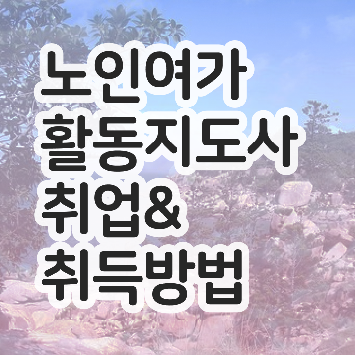  노인여가활동지도사 분석가 , 노인여가활동지도사 1급,2급 동시에 취득 노하우