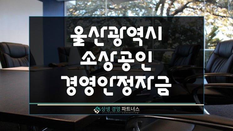 울산광역시 소상공인 경영안정 정부 정책자금 융자지원