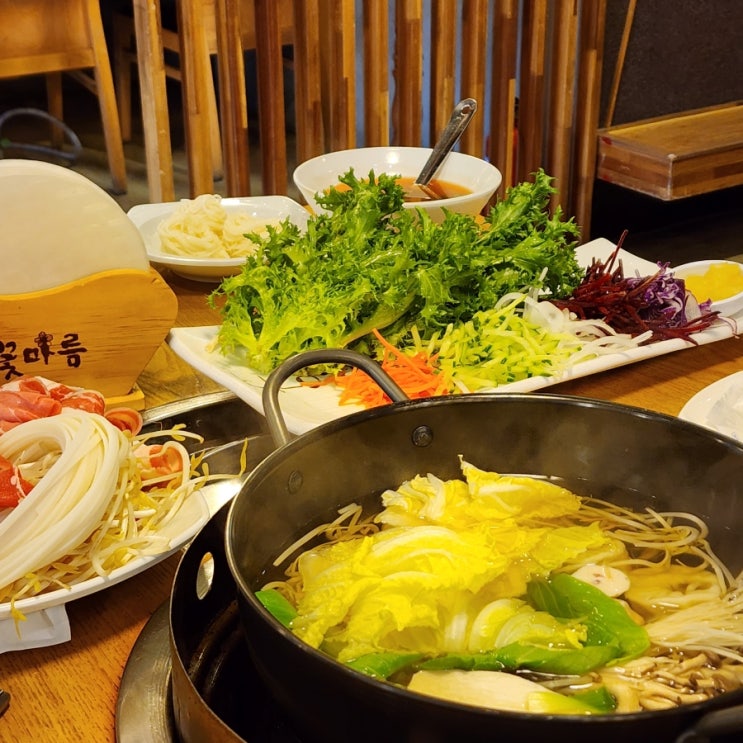  광주 동천동 맛집 꽃마름샤브샤브 광주동림점 아기랑 가족외식 후기