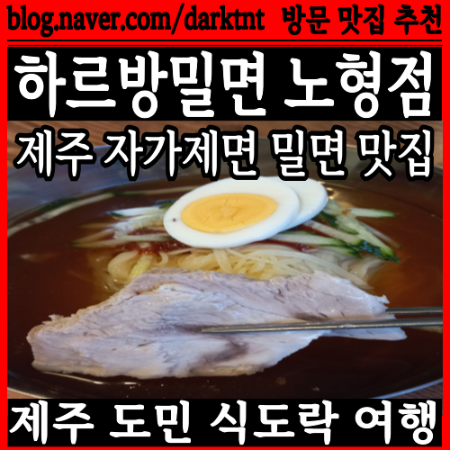 노형성당 근처 자가제면 제주 노형동 맛집 하르방밀면 노형점