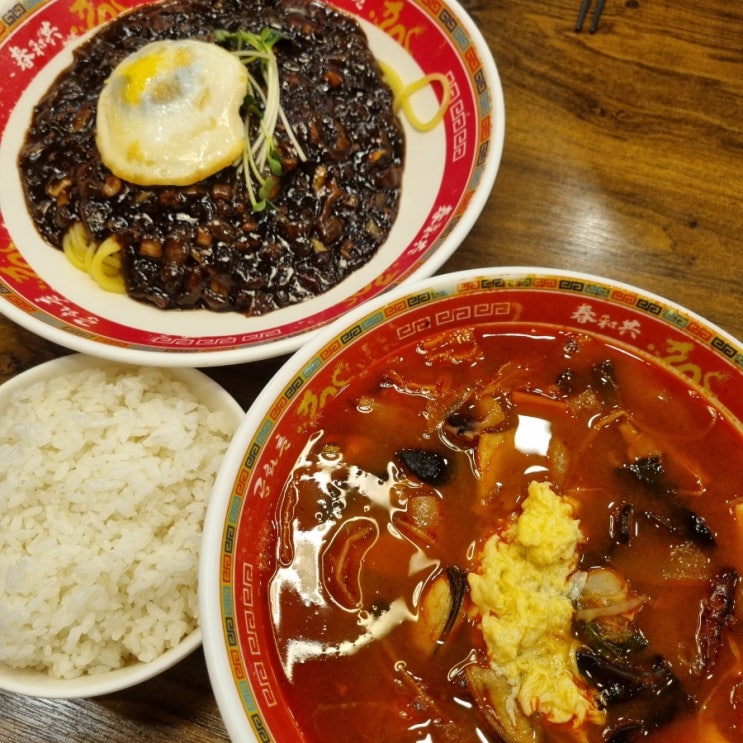  [성남 판교 맛집] 판교역 현대백화점 5층 줄서는 중식당 '공화춘'에서 짜장면+짬뽕밥+유린기