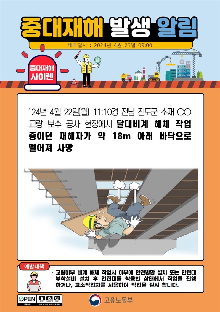  서울 강남구 00주택 신축 공사 현장 이동식비계 떨어짐 사고 등 3건의 떨어짐 사고 분석