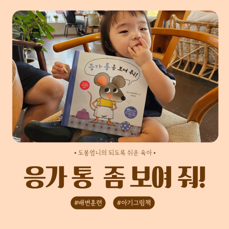  배변훈련 그림책으로 워밍업 응가 통 좀 보여줘! 17개월 아기책
