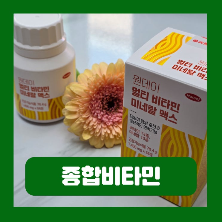  올인원 종합비타민 한미 원데이 멀티비타민미네랄 맥스
