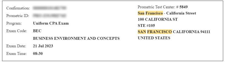  AICPA 직장인 합격 미국(샌프란시스코, 괌) 시험장 후기(독학)