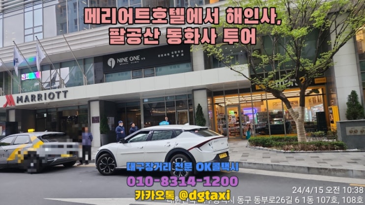  대구관광택시 - 독일에서 오신 부녀, 대구메리어트호텔에서 해인사 팔공산 동화사 투어, 대구택시대절