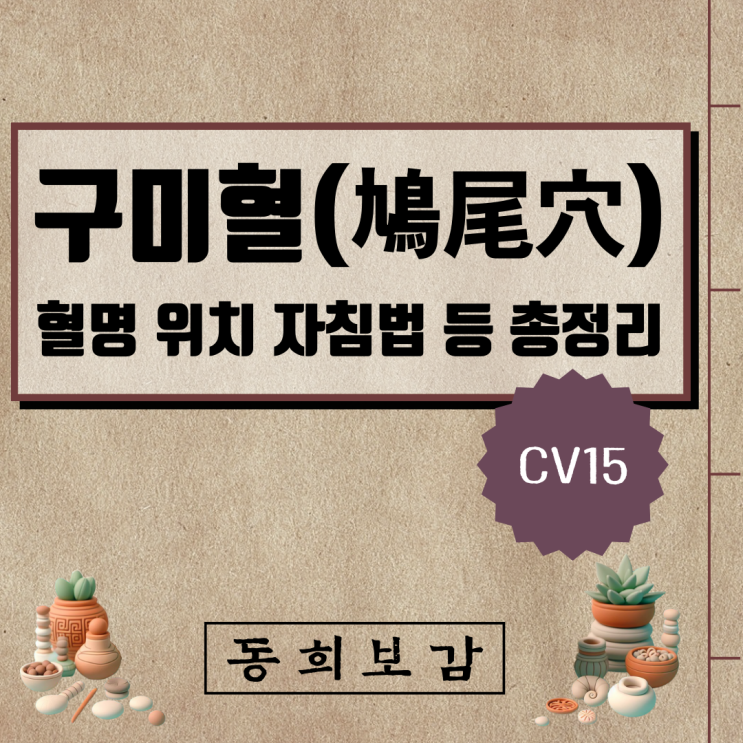  구미혈(鳩尾穴) CV15, 소속경맥 혈명 위치 특성 자침법 등 총정리