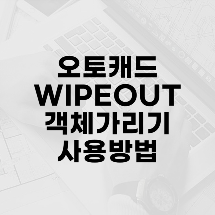  오토캐드 wipeout 객체 가리기