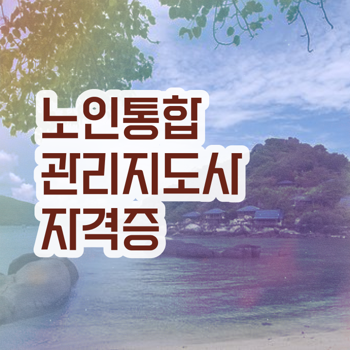  노인통합관리지도사1급자격증 , 노인통합관리지도사 자격증 합격 후기 정리해드립니다