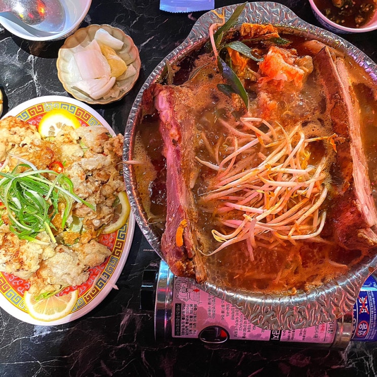  서울 합정 맛집 로우샹로우 양갈비전골과 유린기 후기
