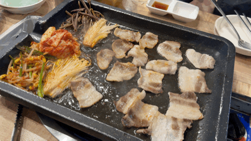  [대구 달서구, #맛집] 진천동 진천 맛타운 추억의 냉삼 고깃집 : 꽃삼겹온돌