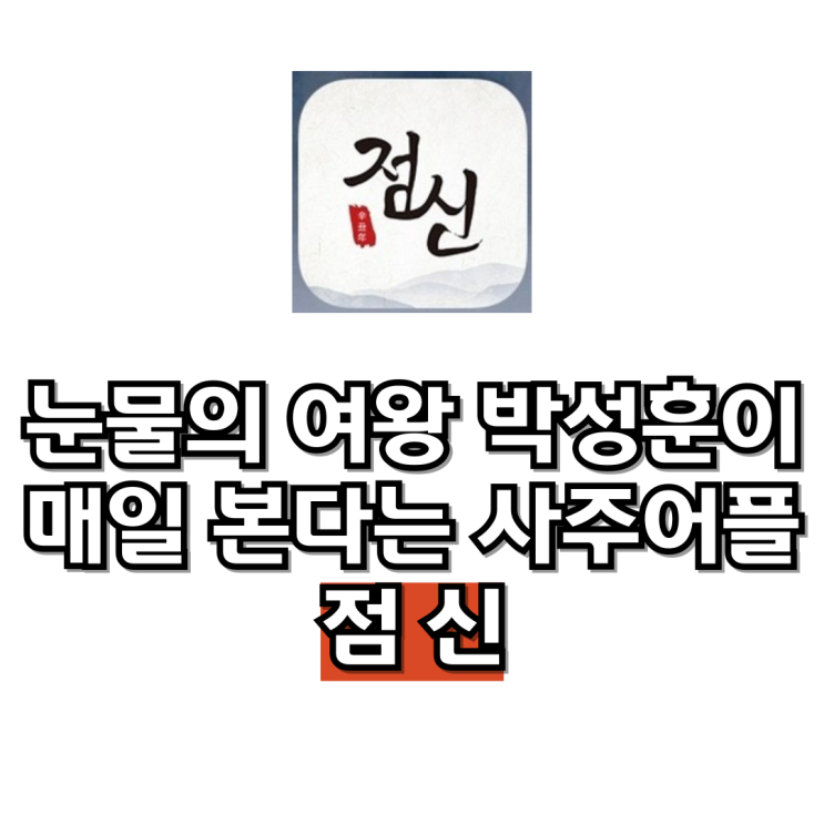 유퀴즈 박성훈이 매일 본다는 사주 앱 점신(ft. 김수현)