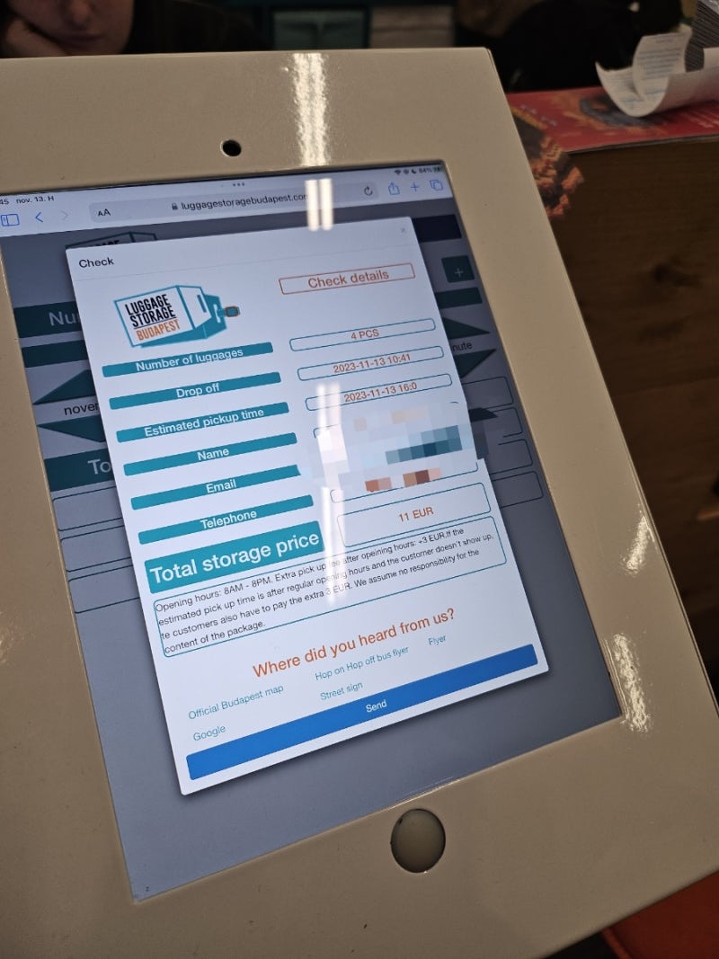 부다페스트 데악역 근처 유인 짐보관소(캐리어 보관소) 추천! 공항버스 타기 전 짐 보관하기 좋은 곳 : 네이버 블로그