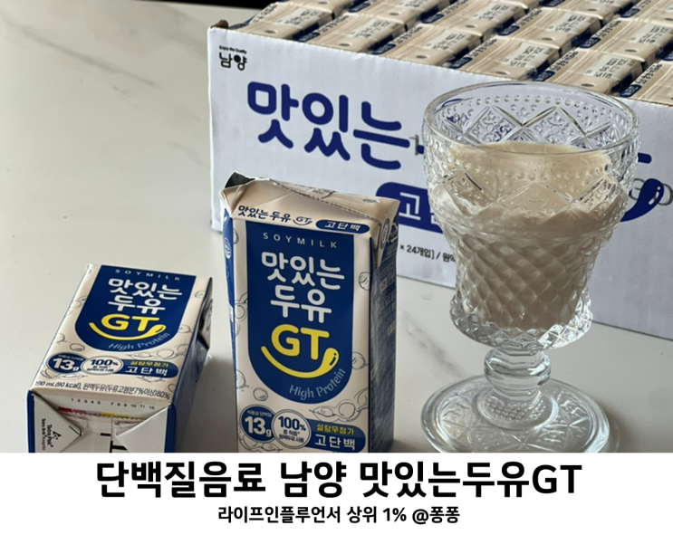 단백질음료 남양 맛있는 두유 GT 다이어트 고단백질음식