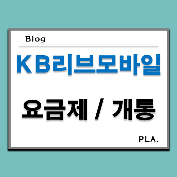  KB리브모바일 요금제 선택과 유심 개통 방법