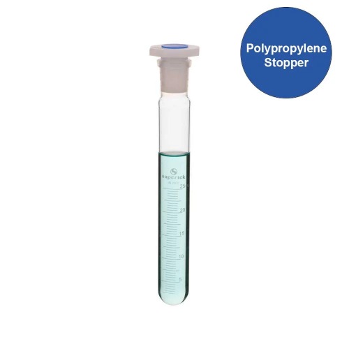  [유리초자] PP 스토퍼 눈금 시험관 PP Stopper Graduated Test Tube with Socket