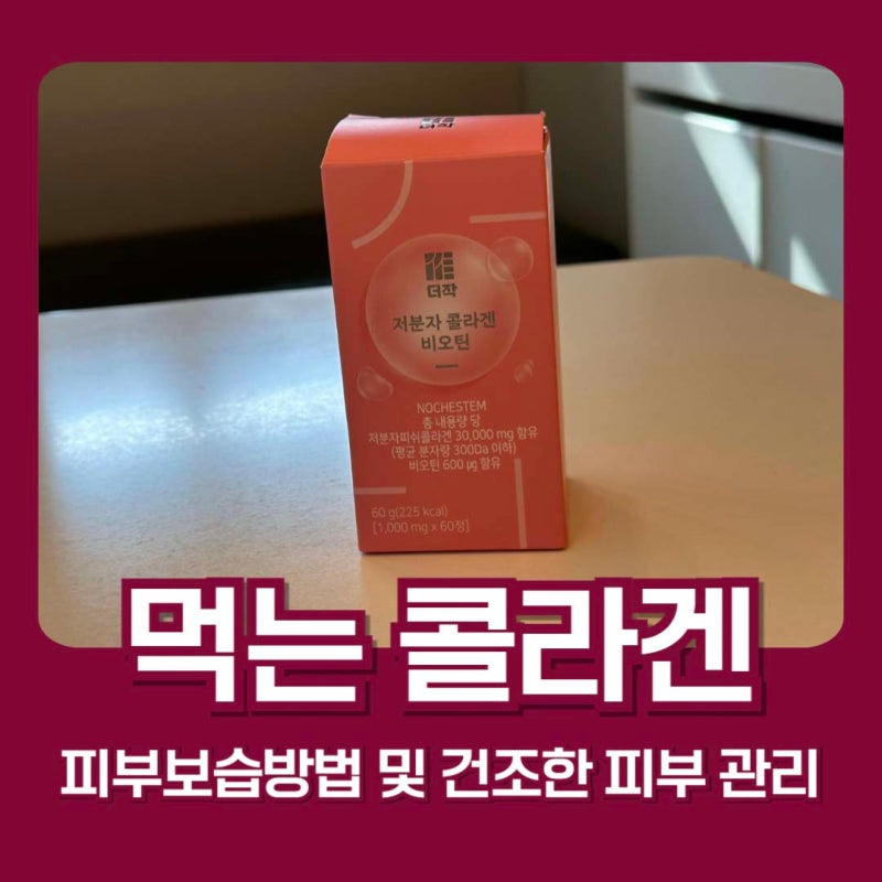 먹는 콜라겐 추천 더작 저분자 콜라겐 피부보습방법 및 건조한 피부 관리