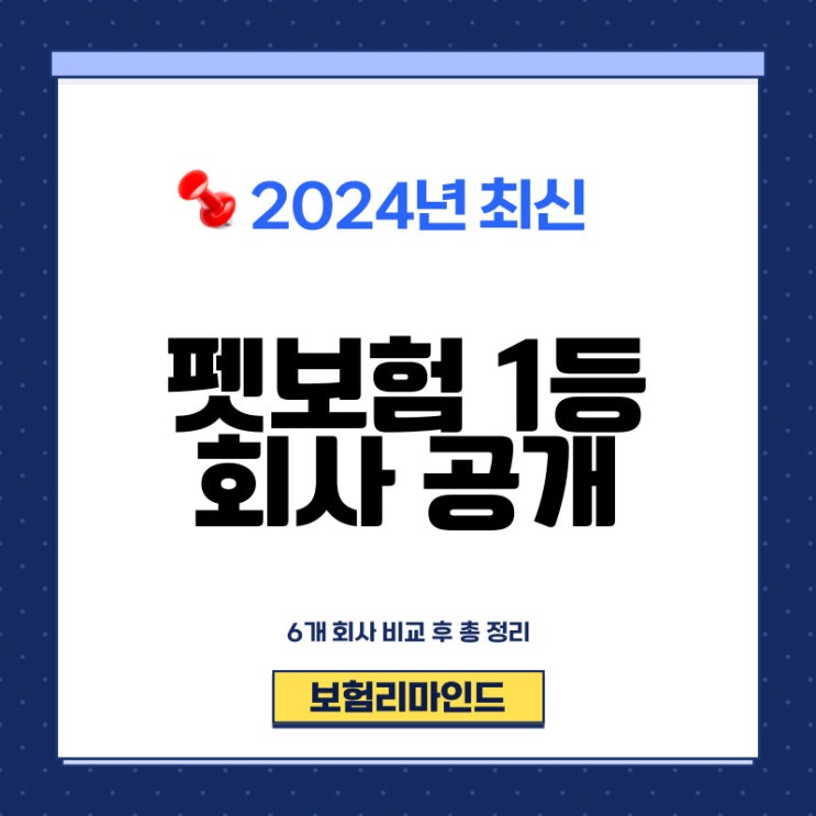  펫보험비교 2024년 어디가 좋을까?